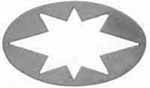 Inlay, Large Oval with Star Piercing, 
2.41" by 1.42", nickel silver 0.040" thick 